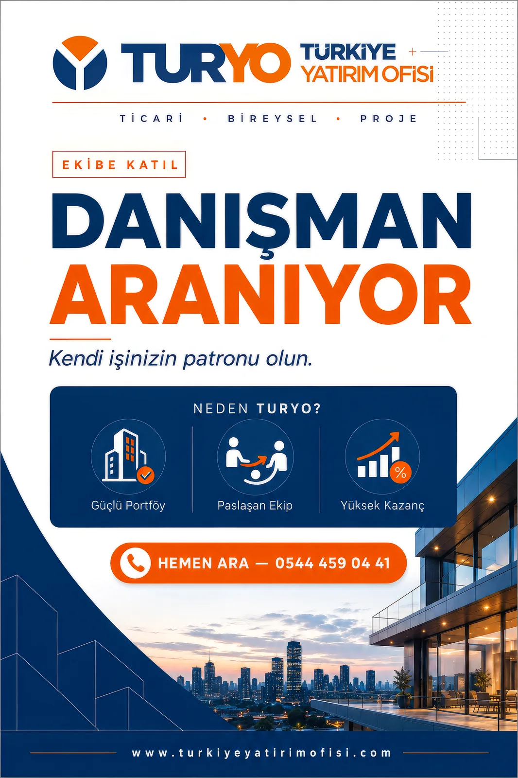 TURYO danışman aranıyor afişi — tasarım