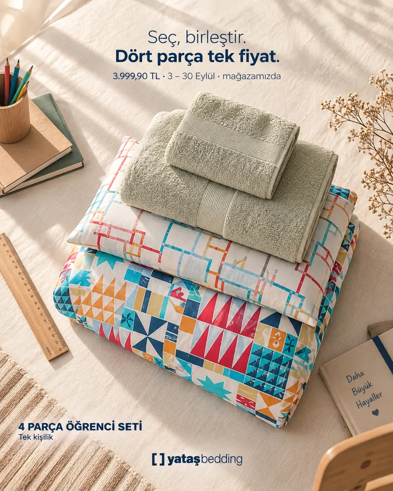 Dört parça tek fiyat set kampanyası