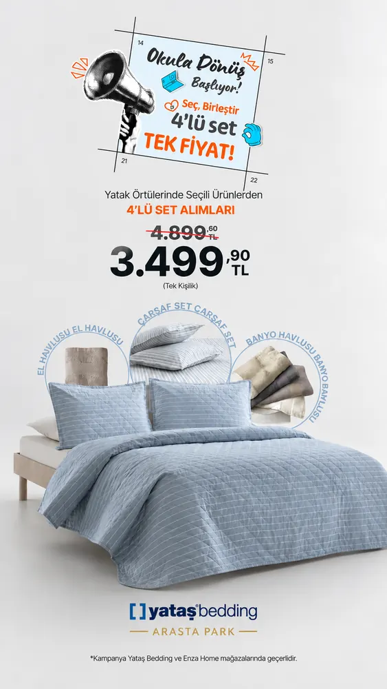 Okula dönüş — dört parça set