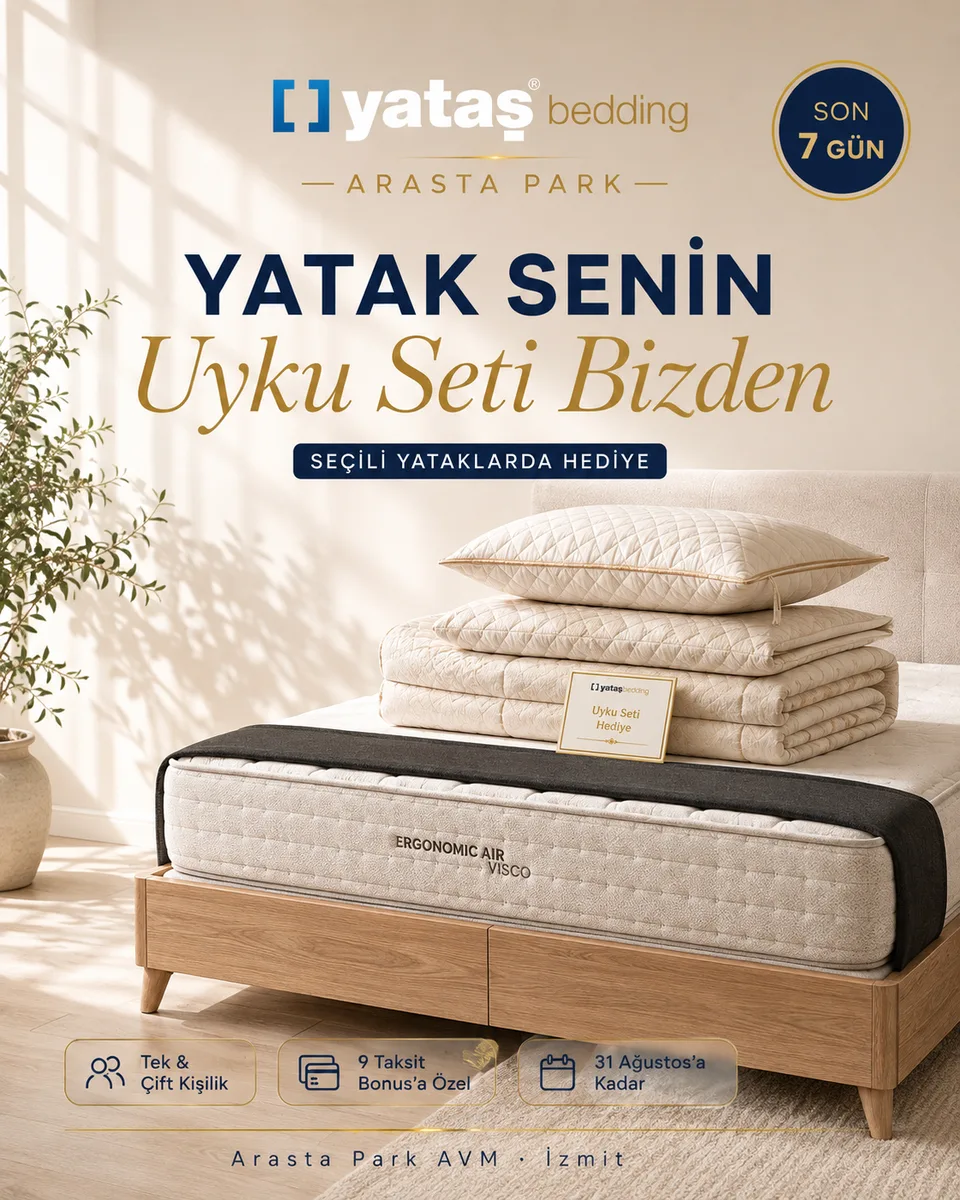 Yatak senin, uyku seti bizden