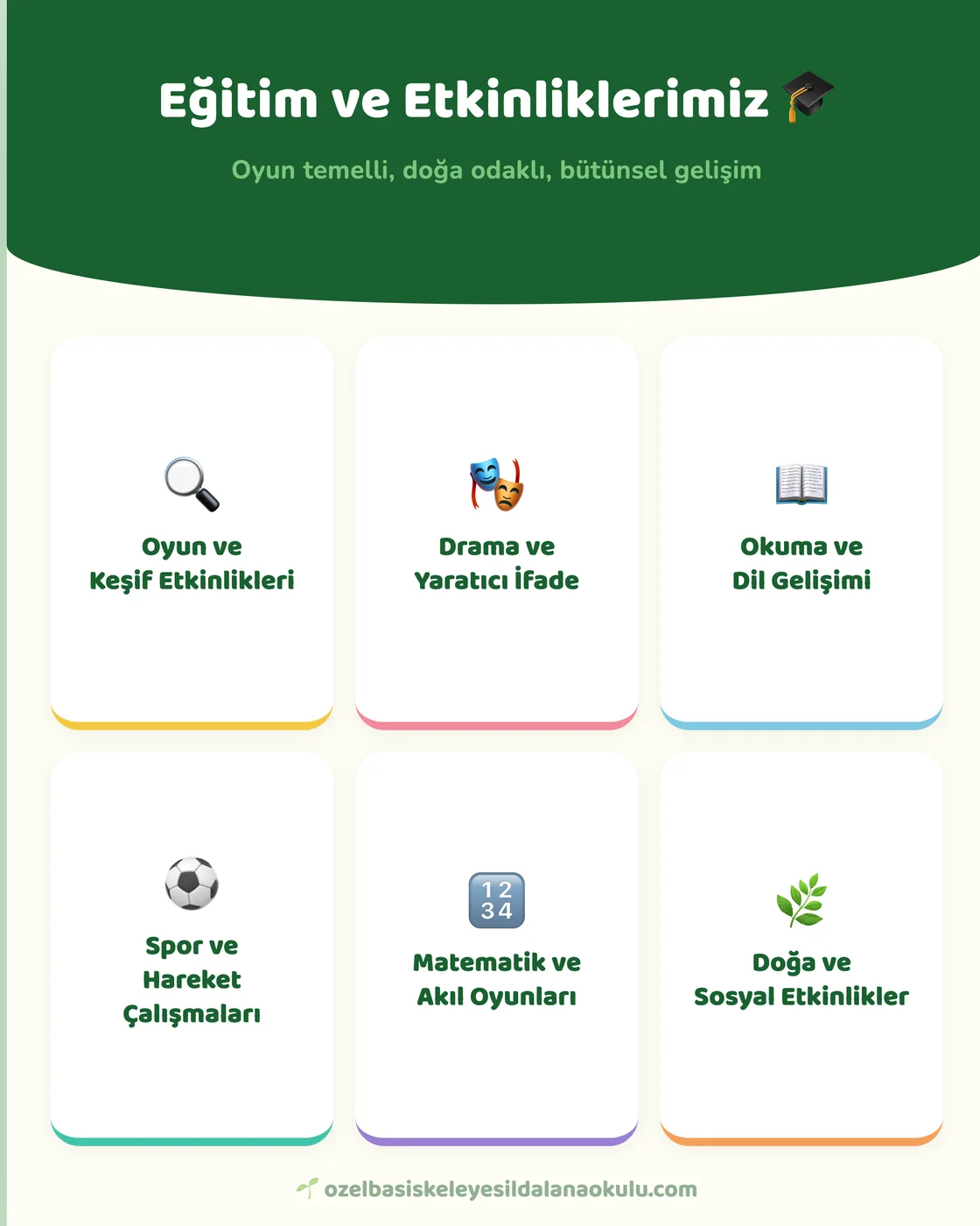 Yeşil Dal Anaokulu sosyal medya postu