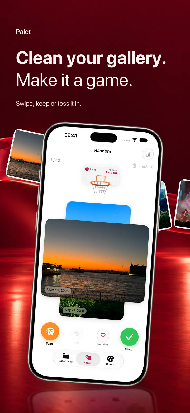 Swipe cleanup screen